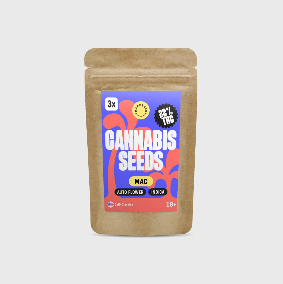 Cali Genetics MAC 20% THC 🌱 auto flower Cannabissamen 3 Stück - Hanfify®