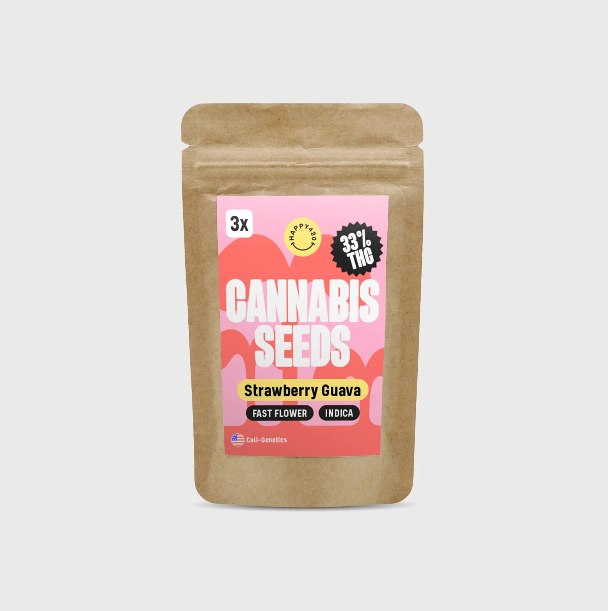 Cali Genetics Strawberry Guava 33% THC 🌱 fast flowering Cannabissamen 3 Stück - Hanfify®
