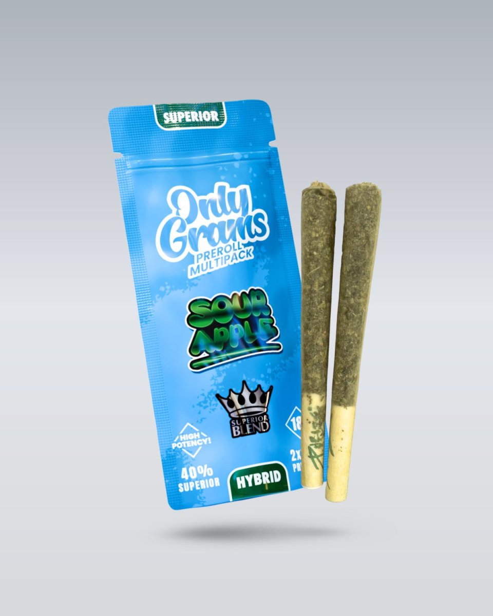 Superior Pre - Rolls 40% - Sour Apple 3g Joints - Hanfify
