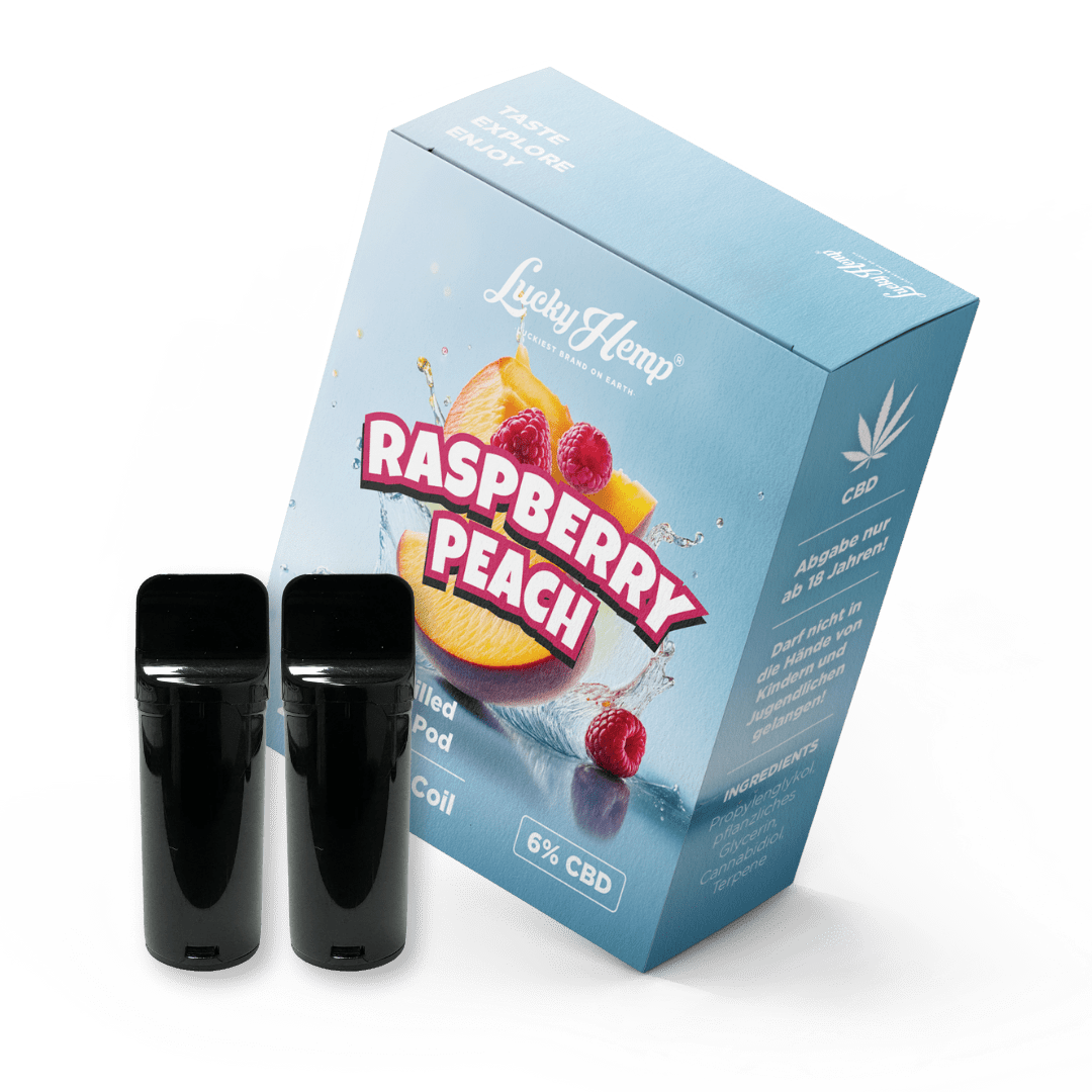 2x Pods Raspberry Peach Vapes - Hanfify®