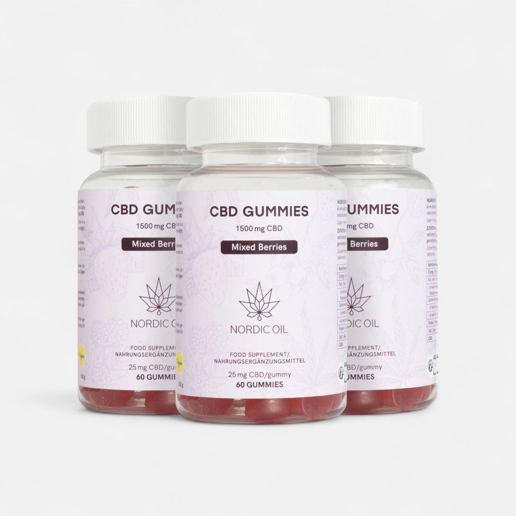 3FÜR2: CBD Fruchtgummis (1500mg) Beeren Edibles - Hanfify