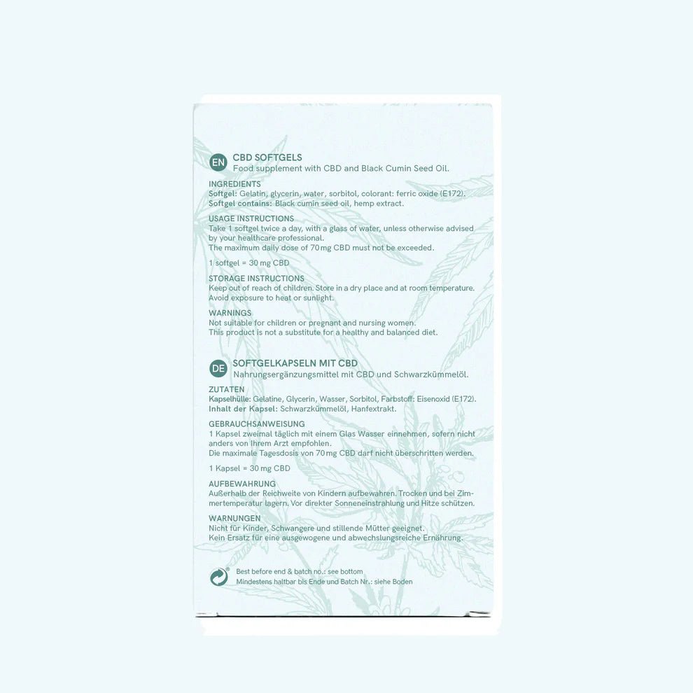 3FÜR2: CBD Kapseln (1800mg) Edibles - Hanfify