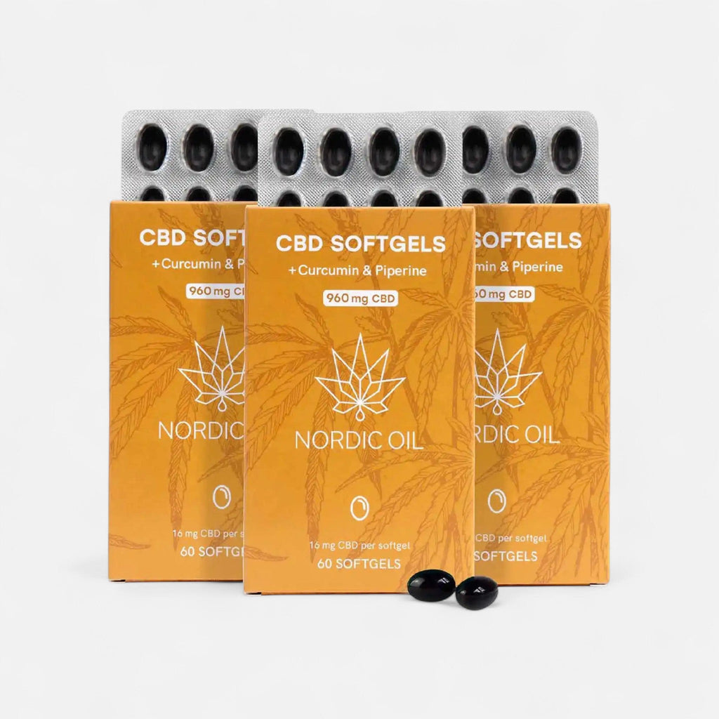 3FÜR2: CBD Kapseln (960mg) mit Curcumin Edibles - Hanfify