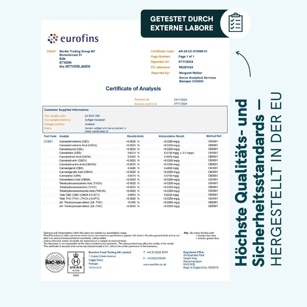 3FÜR2: CBD Kapseln mit Melatonin Edibles - Hanfify