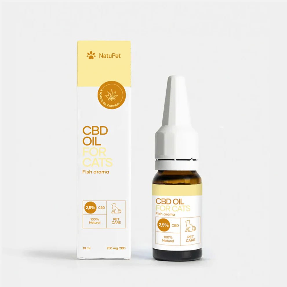 3FÜR2: CBD Öl für Katzen - Fisch (2,5%) CBD für Tiere - Hanfify