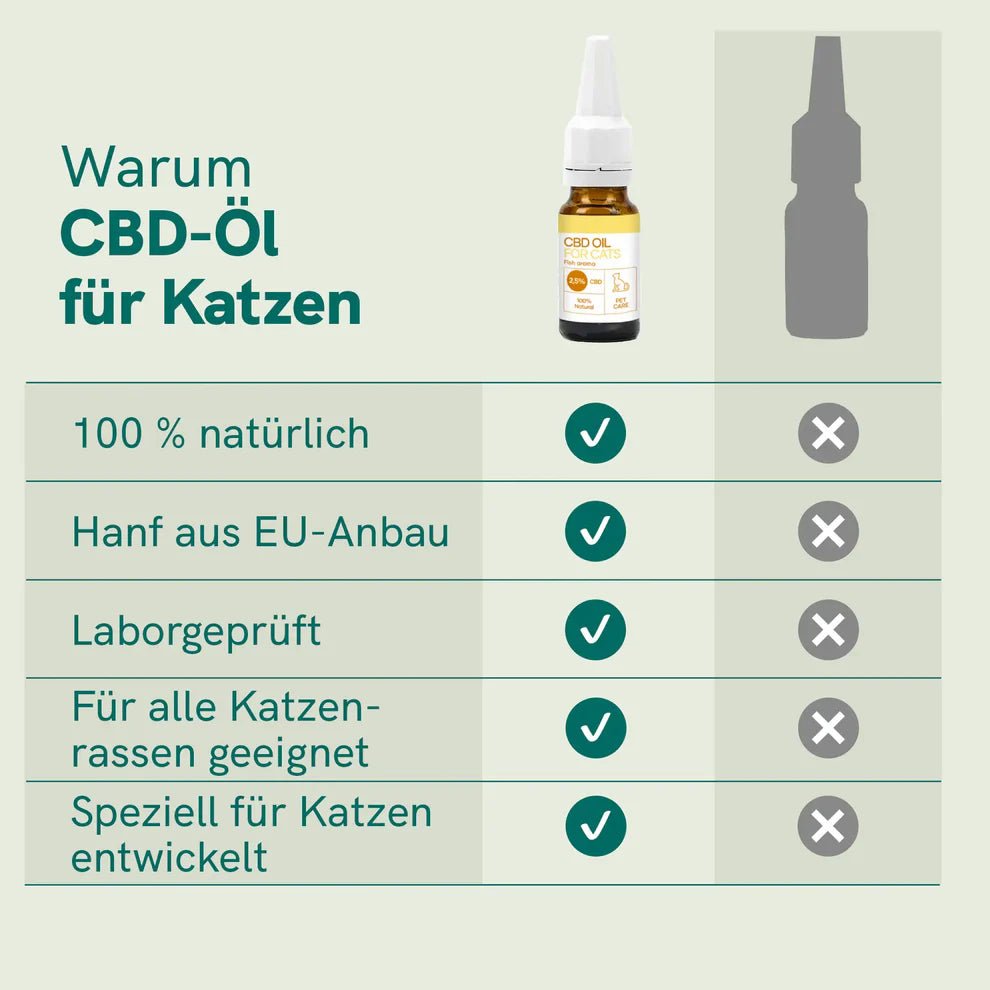 3FÜR2: CBD Öl für Katzen - Fisch (2,5%) CBD für Tiere - Hanfify