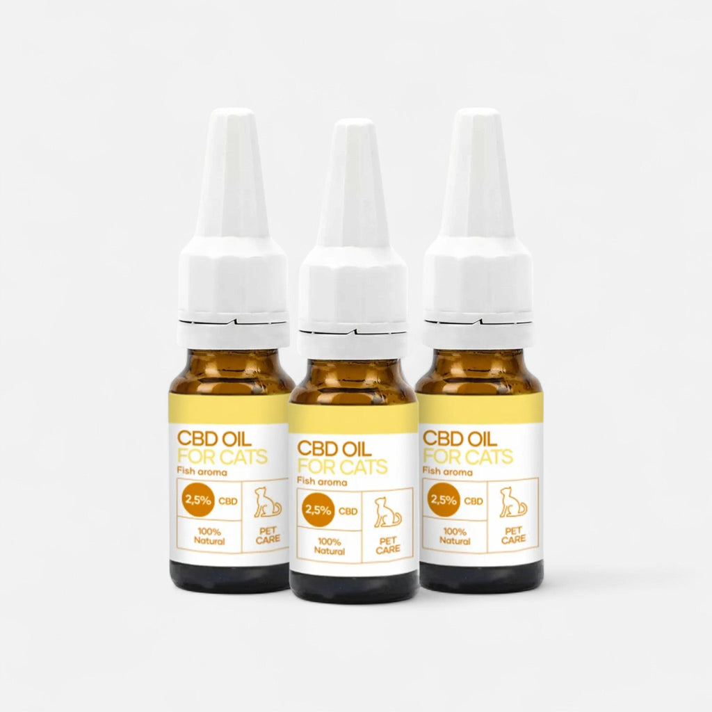 3FÜR2: CBD Öl für Katzen - Fisch (2,5%) CBD für Tiere - Hanfify
