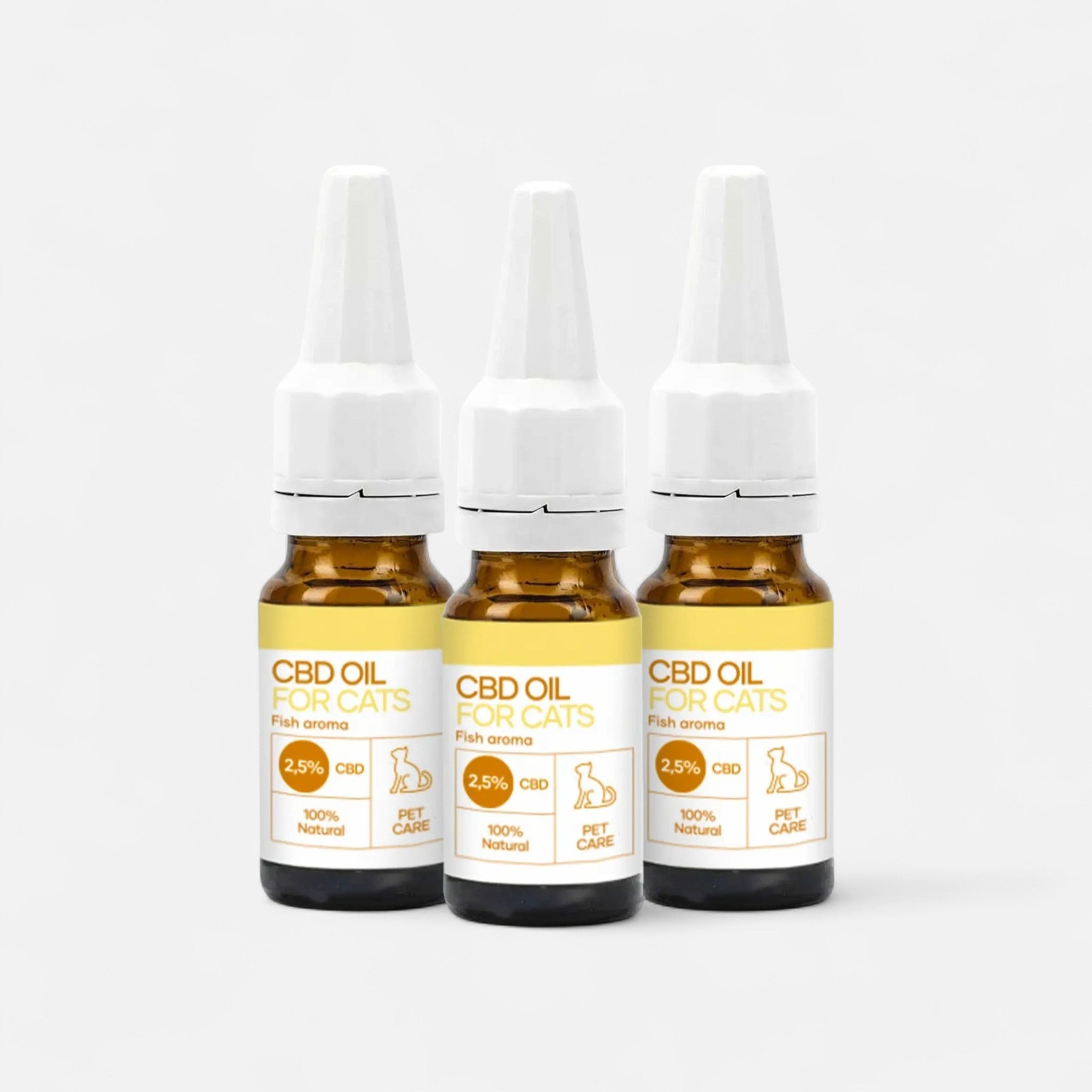 3FÜR2: CBD Öl für Katzen - Fisch (2,5%) CBD für Tiere - Hanfify