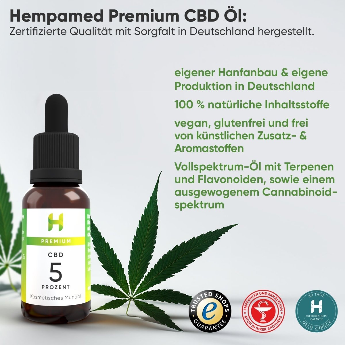 3x Premium CBD Öl 5 % Öl - Hanfify®