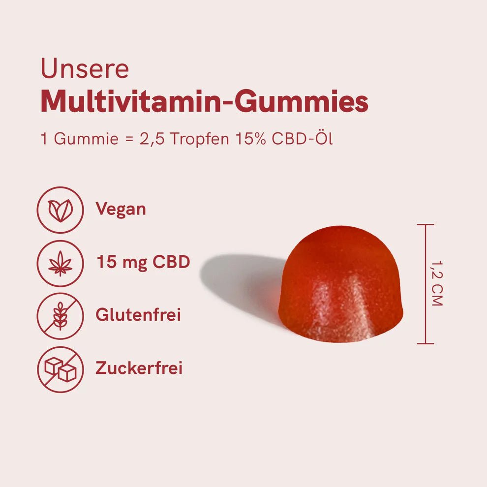 4x CBD Fruchtgummis (900mg) Erdbeere Edibles - Hanfify