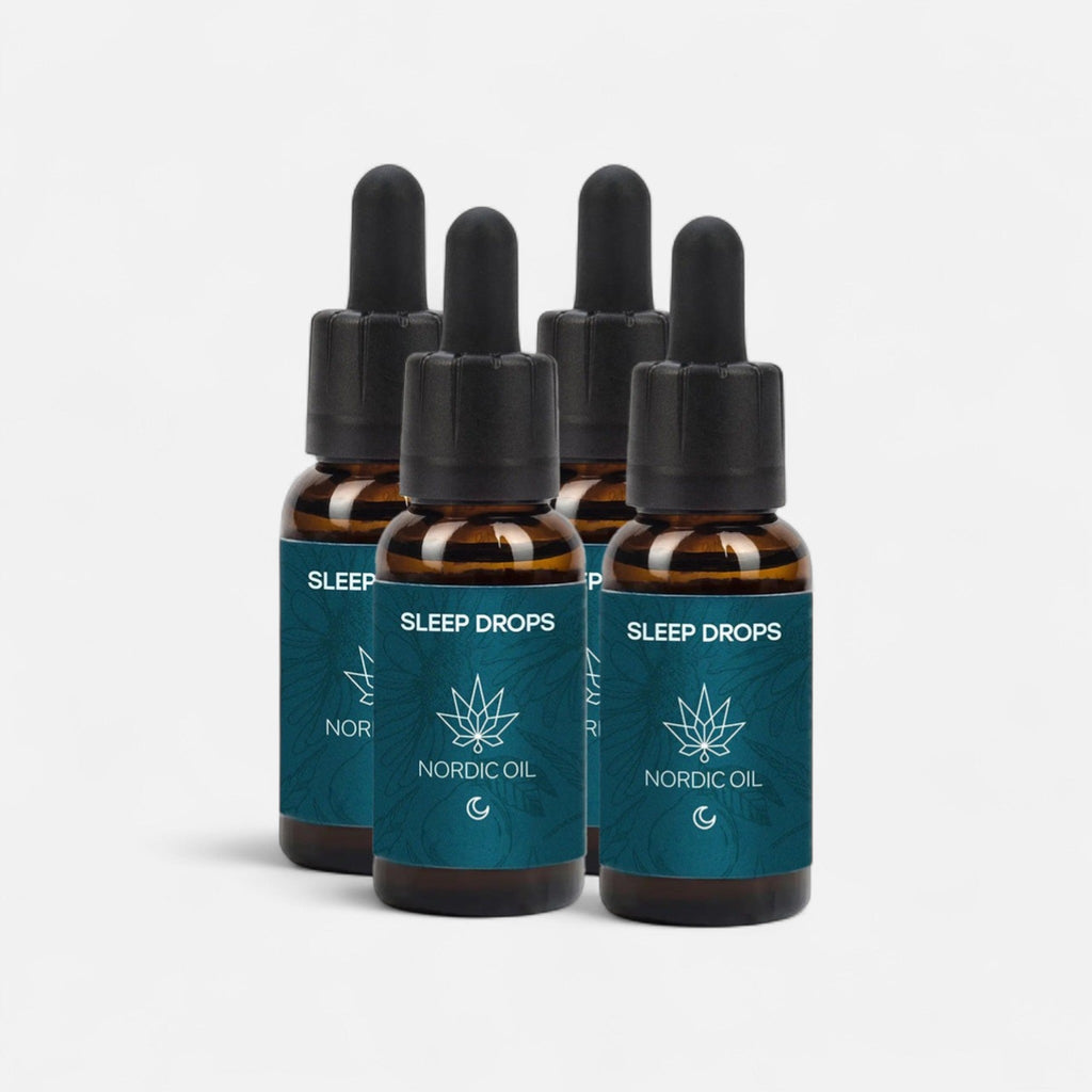 4x CBD Schlaftropfen mit Melatonin Öl - Hanfify