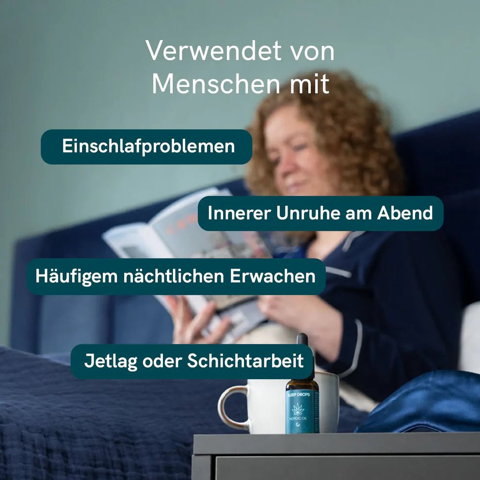4x CBD Schlaftropfen mit Melatonin Öl - Hanfify