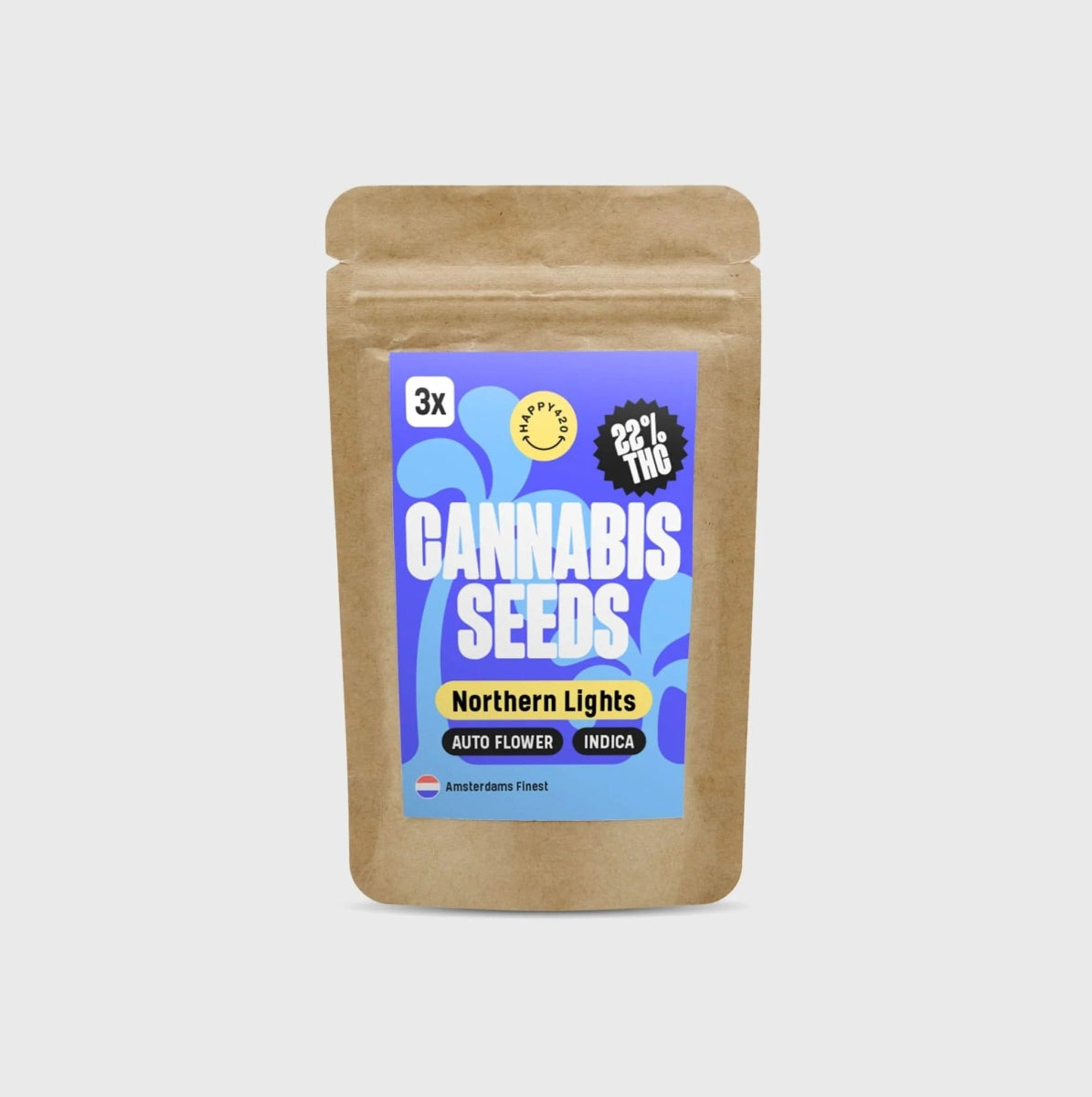 Amsterdams Finest Northern Lights 22% THC 🌱 auto flowering Cannabissamen 3 Stück - Hanfify