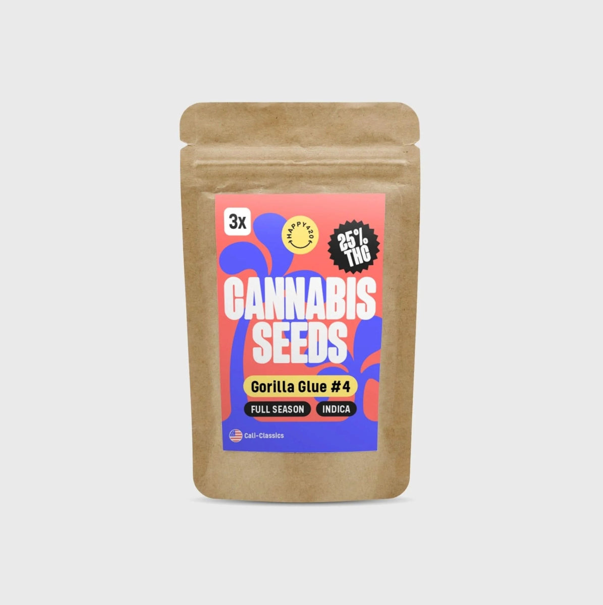 Cali Genetics Gorilla Glue 4 25% THC 🌱 full season Cannabissamen 3 Stück - Hanfify