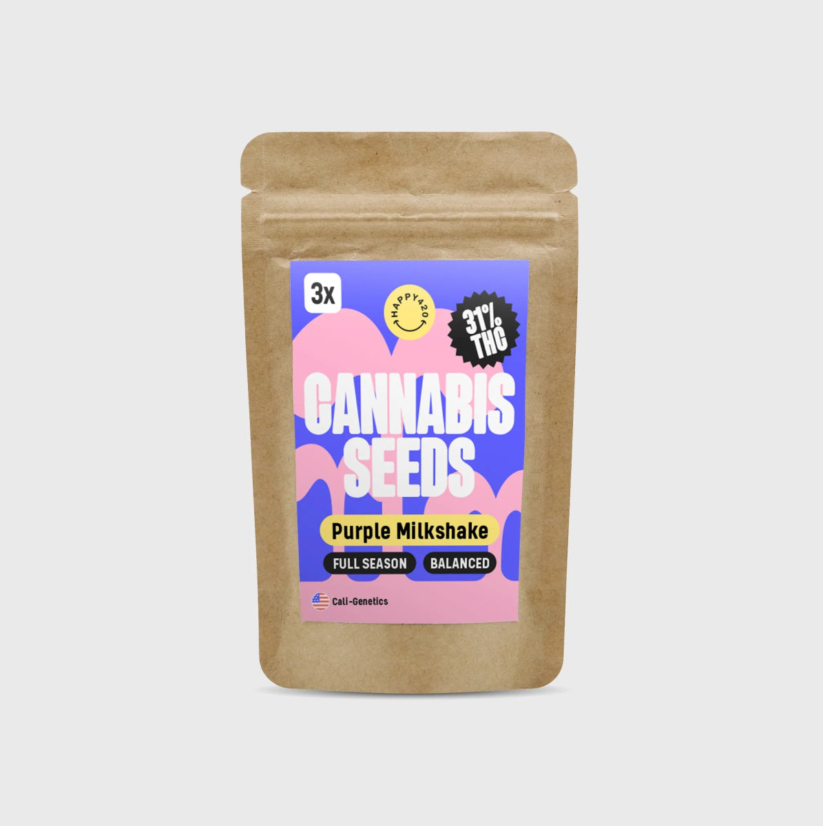 Cali Genetics Purple Milkshake 32,6% THC 🌱 Cannabissamen 3 Stück - Hanfify®