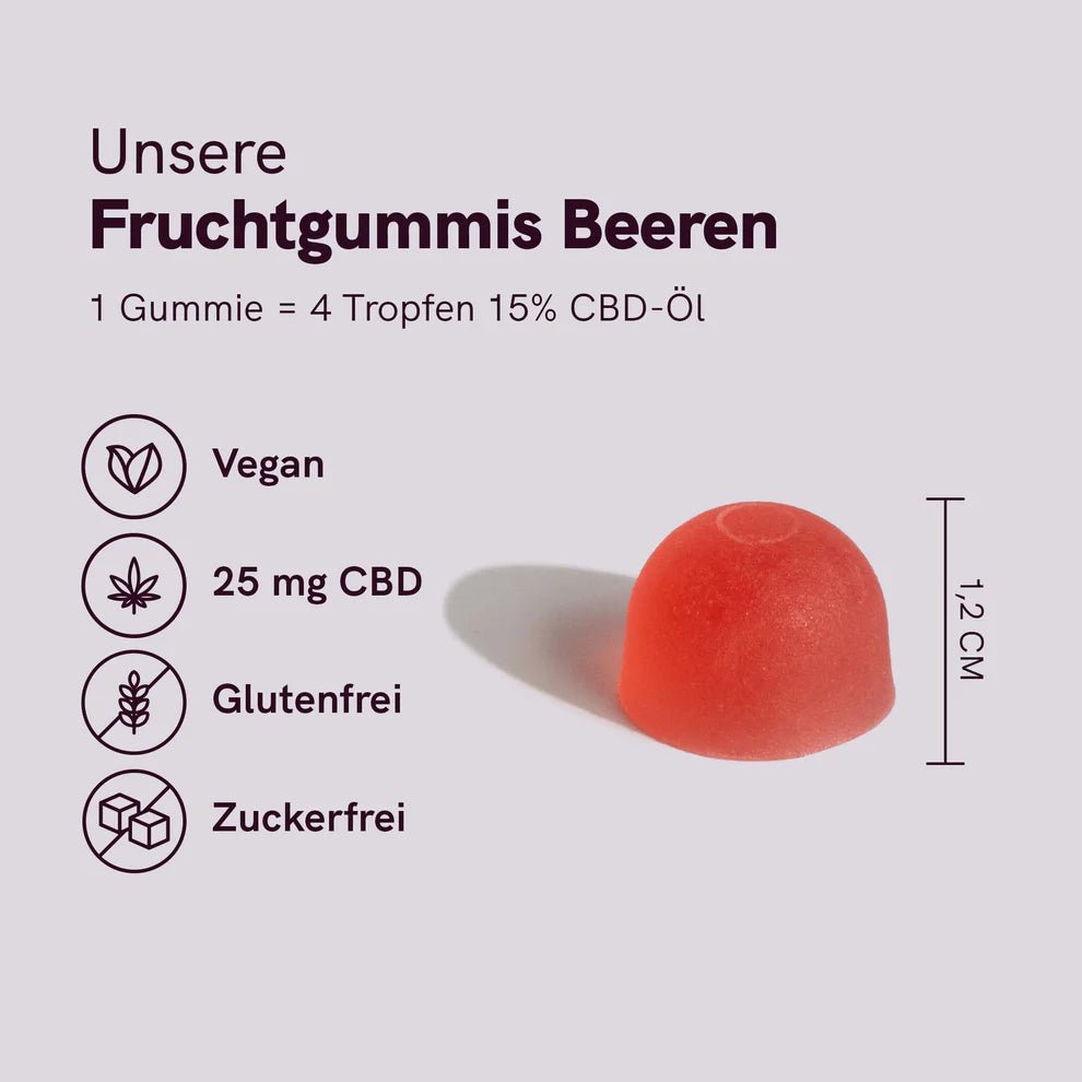 CBD Fruchtgummis (1500mg) Beeren Edibles - Hanfify