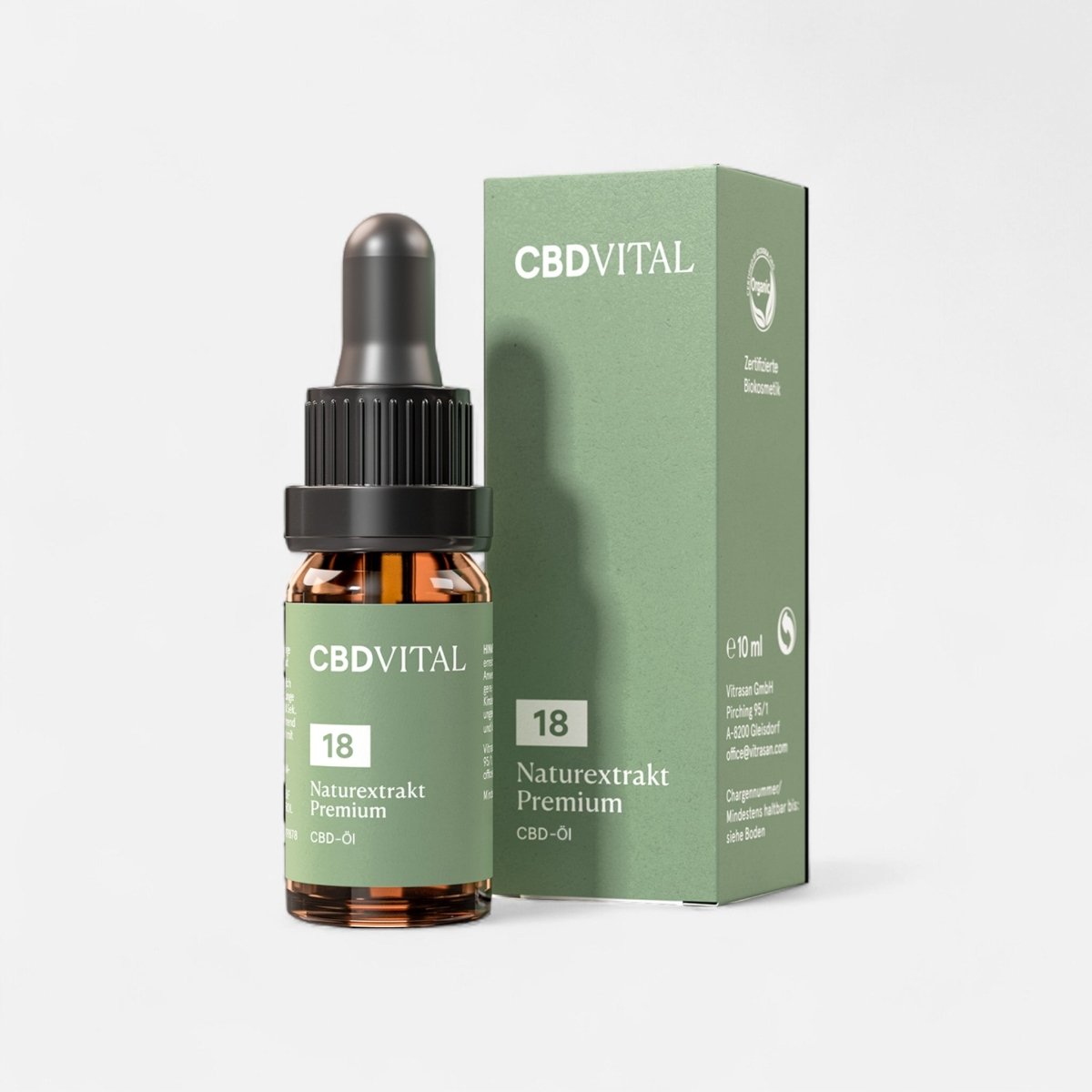 CBD Naturextrakt PREMIUM Öl 18% - Öl - Hanfify®