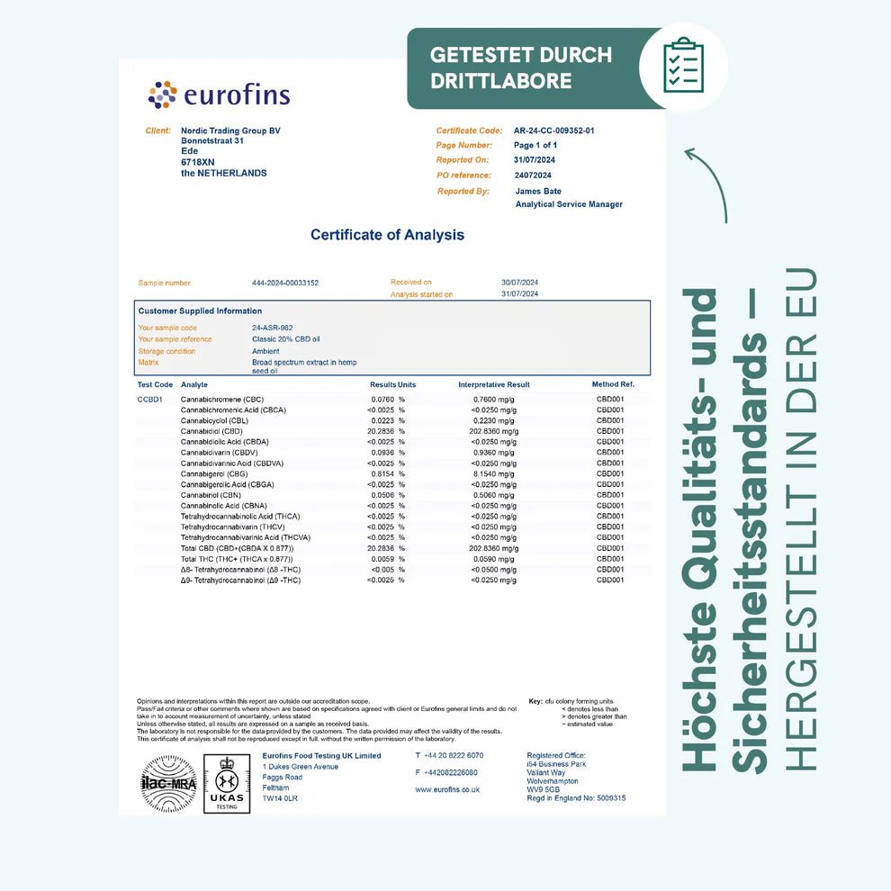 CBD Öl Classic (20%) Öl - Hanfify