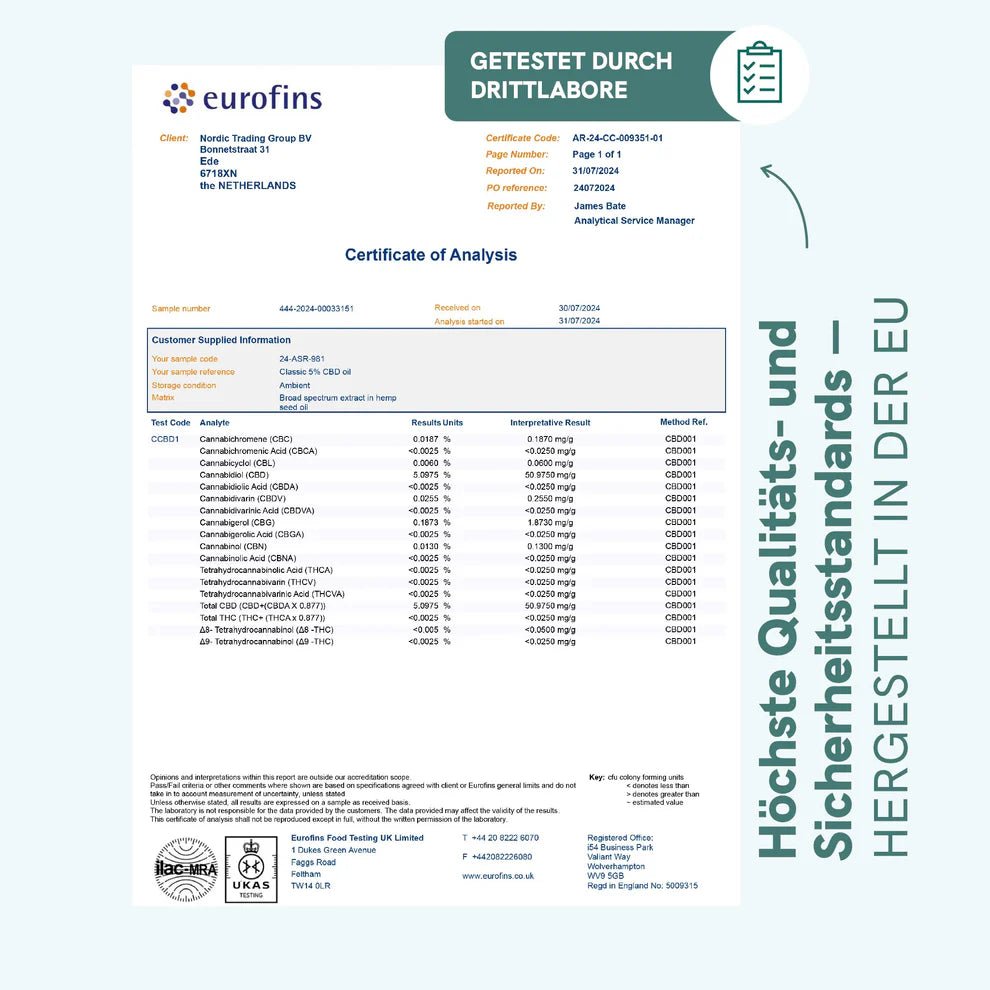 CBD Öl Classic (5%) Öl - Hanfify