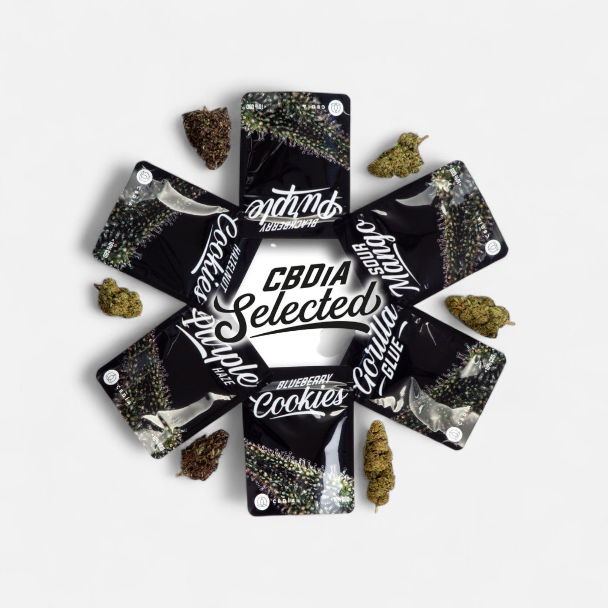 CBDÍA Selected Probierpaket Blüten 15g - Hanfify