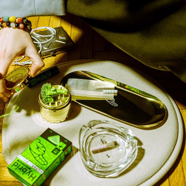 Edelstahl Tray Gold Headshop - Hanfify