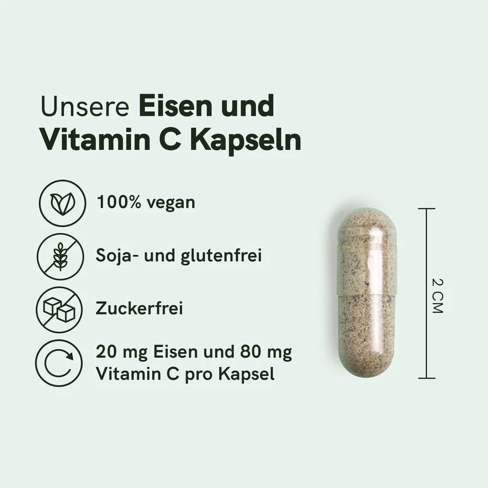 Eisen & Vitamin C Kapseln Supplements - Hanfify