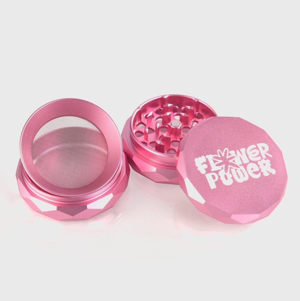 Flower Power Diamond Grinder Headshop Green - Hanfify®