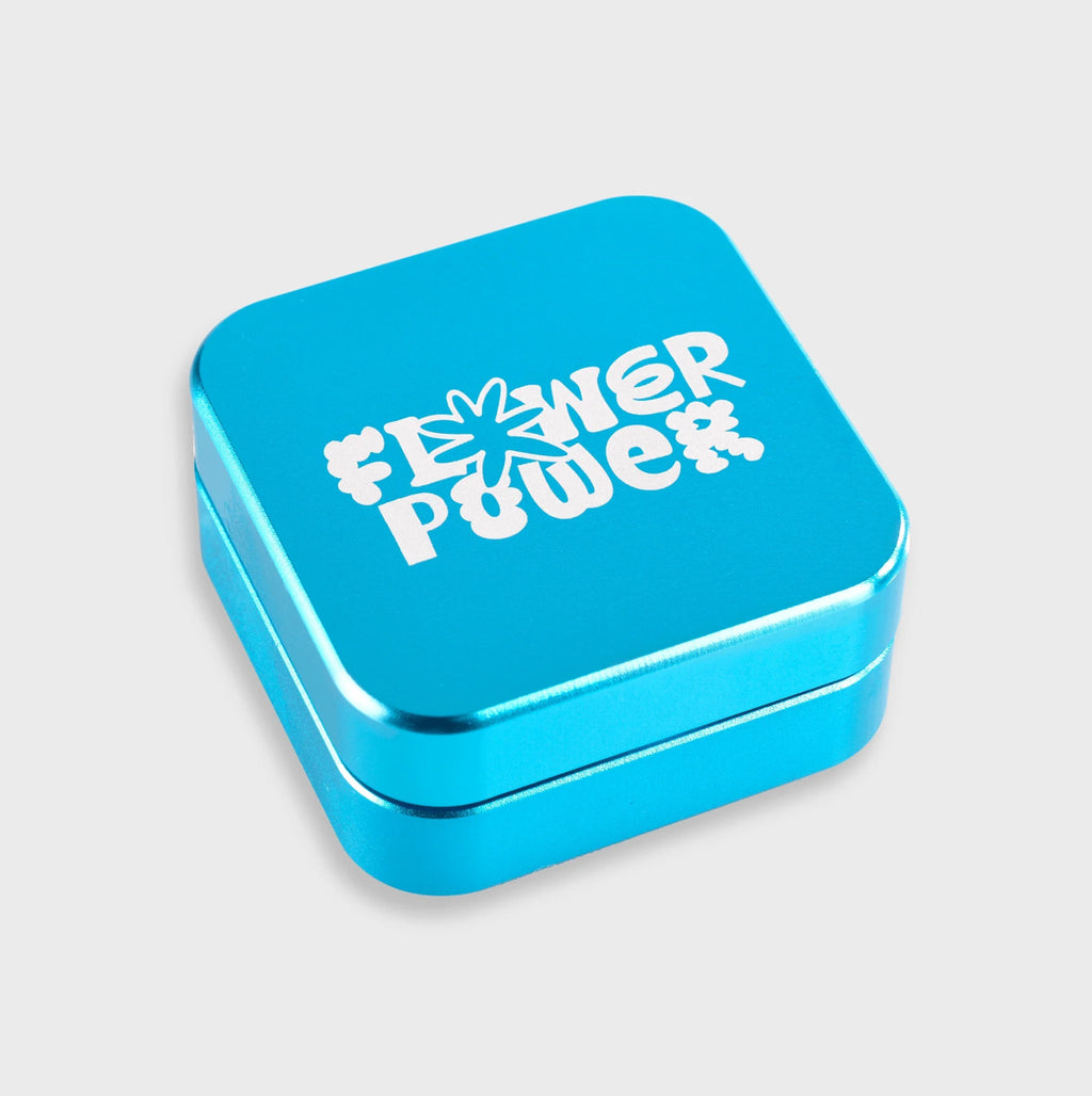Flower Power Quattro Grinder Headshop Blue - Hanfify®