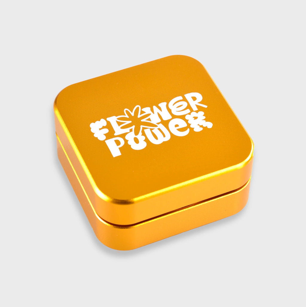 Flower Power Quattro Grinder Headshop Gold - Hanfify®