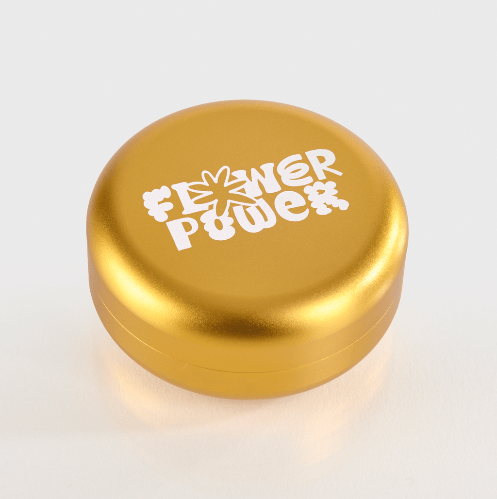 Flower Power Stashbox Headshop Gold - Hanfify®