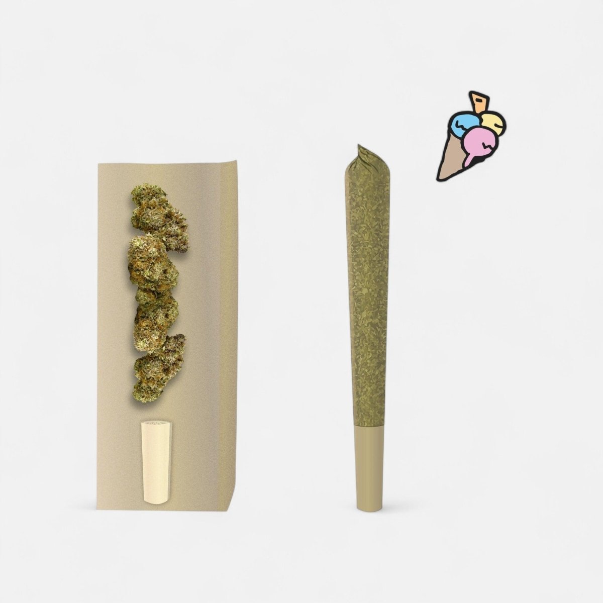 🍦 Gelato Prerolls - POWER LVL: 4/5 Joints 3er Pack - Hanfify