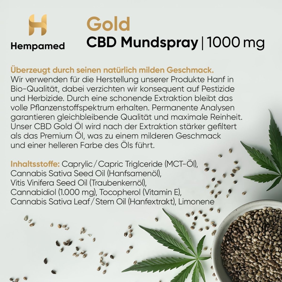 Gold CBD Mundspray 10 % Öl - Hanfify®