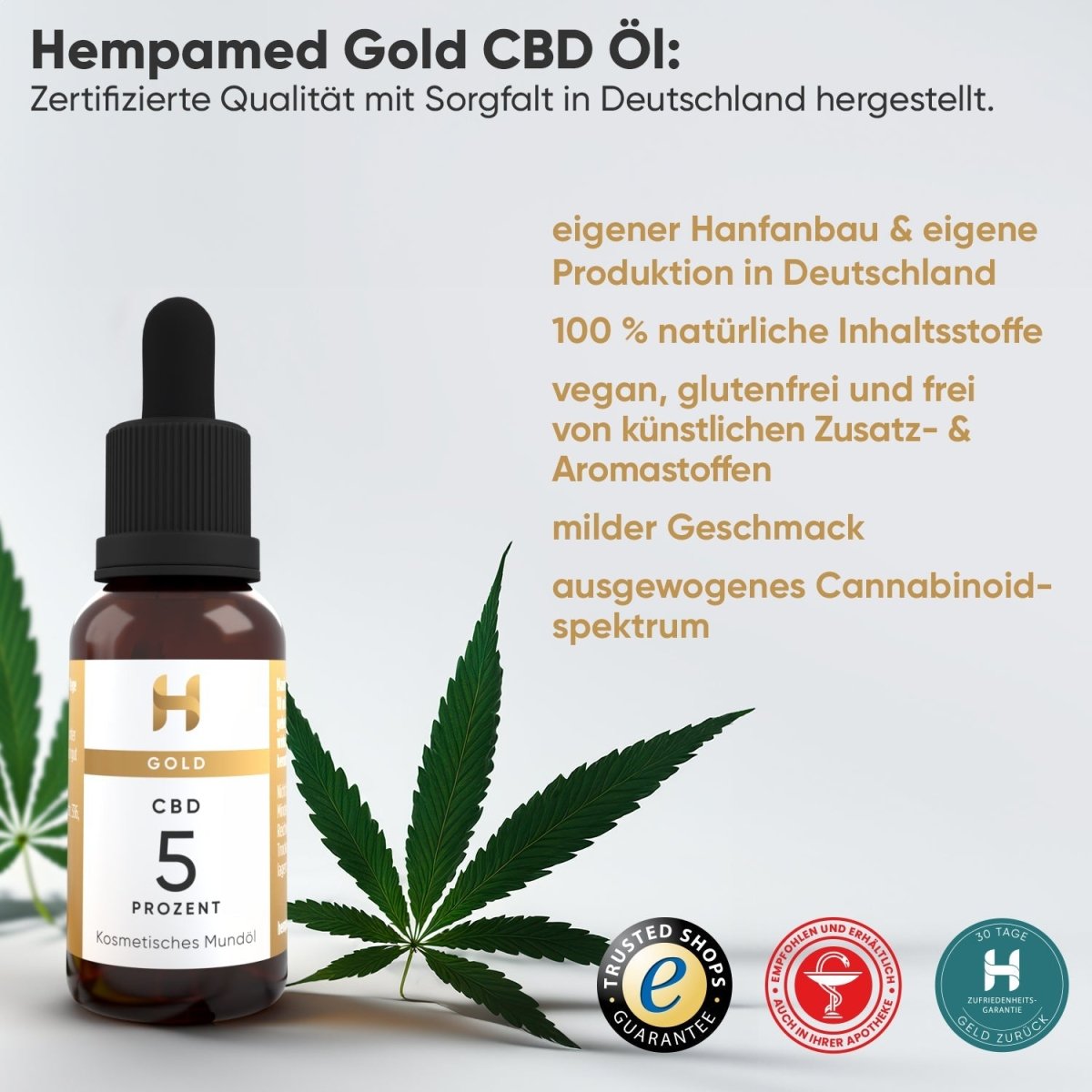 Gold CBD Öl 5 % Öl - Hanfify®