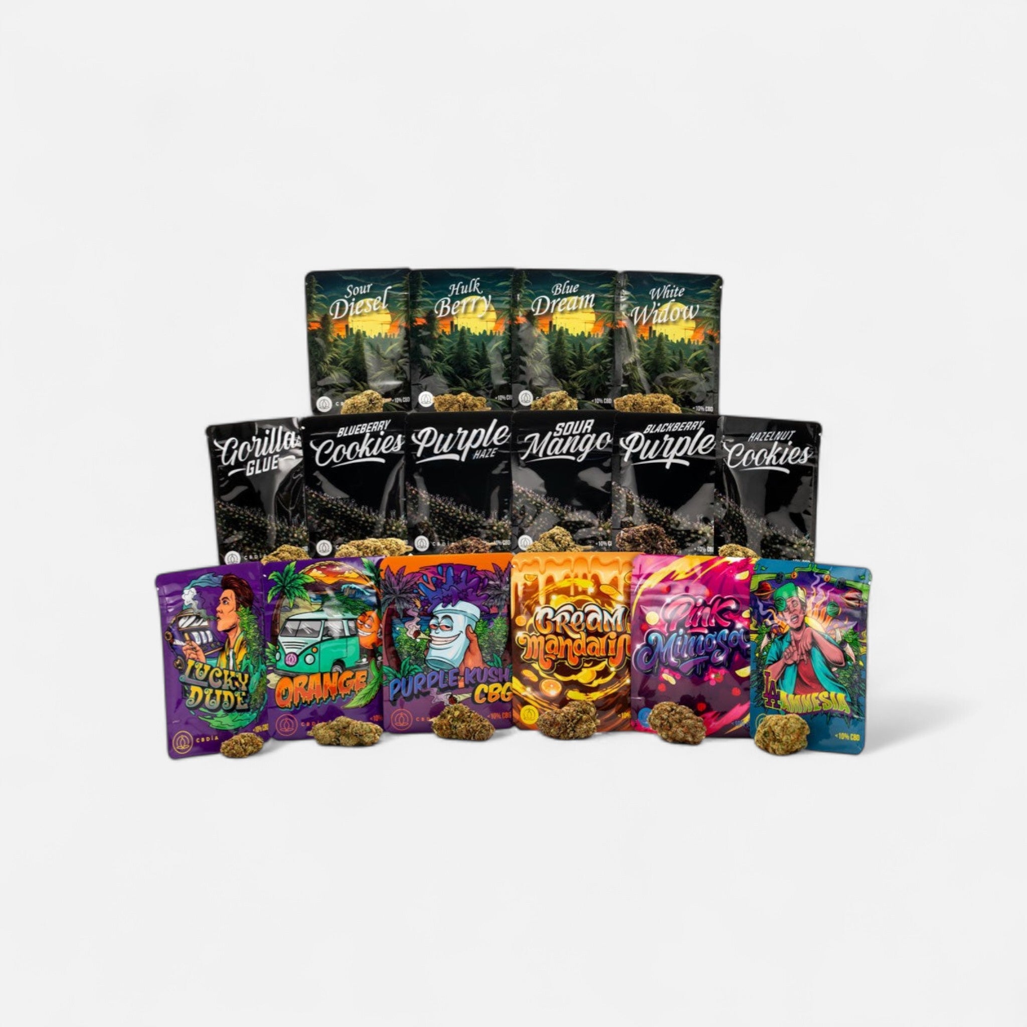 Großes Blüten Probierpaket Blüten 40g - Hanfify