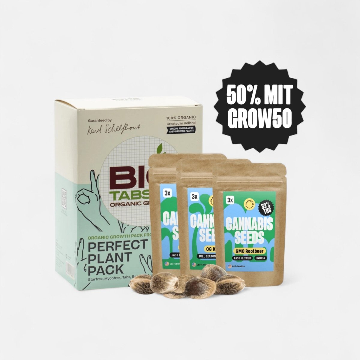 Grow Starter Kit / Dünger + 3*3 Samen Growshop - Hanfify