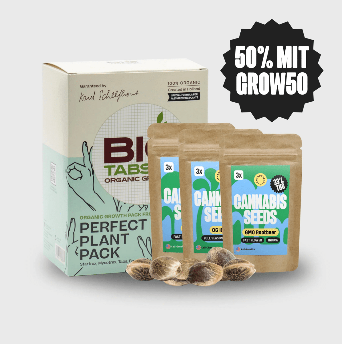 Grow Starter Kit / Dünger + 3*3 Samen Growshop - Hanfify®