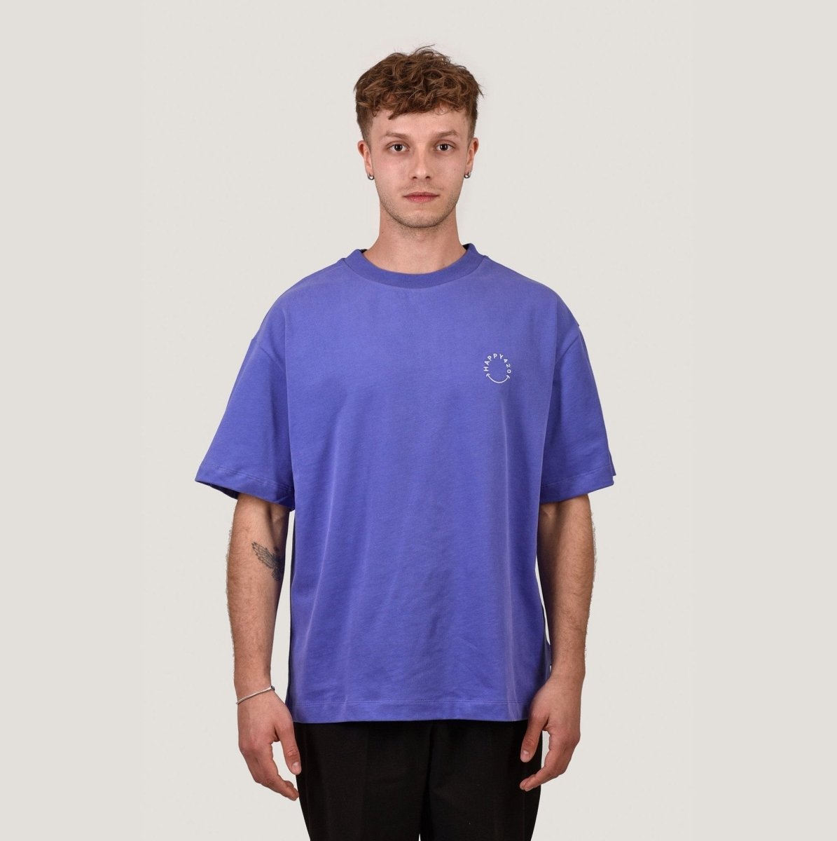 HAPPY 420 - Purple Oversize T-Shirt Merch M - Hanfify®