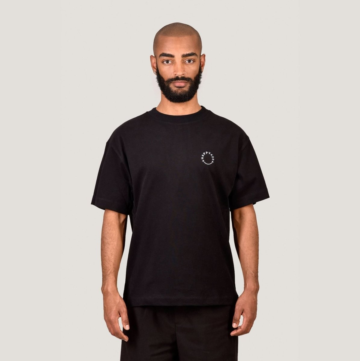 HAPPY 420 T - BLACK oversize Merch L - Hanfify