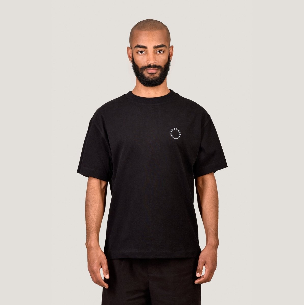 HAPPY 420 T - BLACK oversize Merch S - Hanfify®