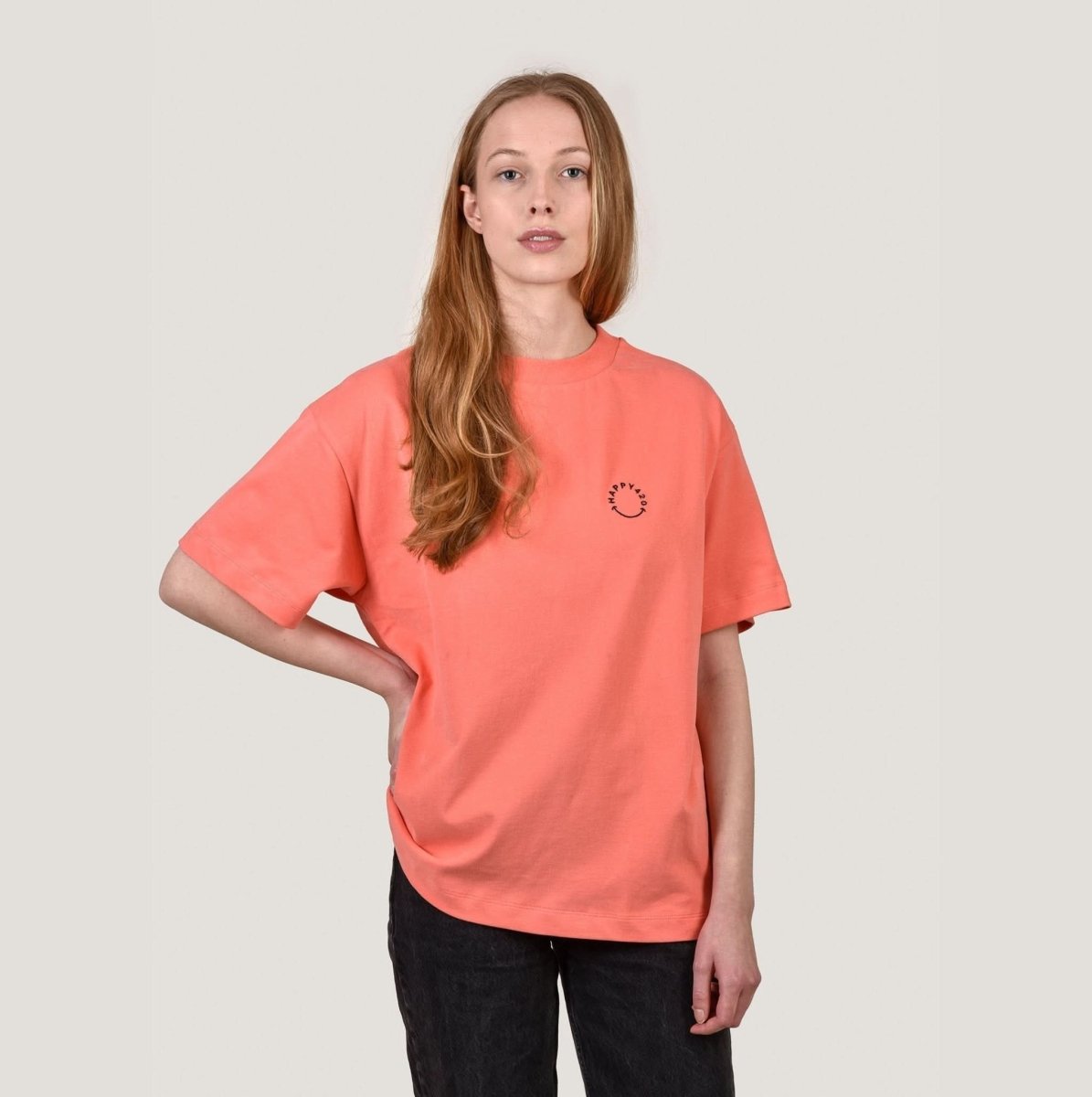 HAPPY 420 T - CORAL oversize - Merch - Hanfify®