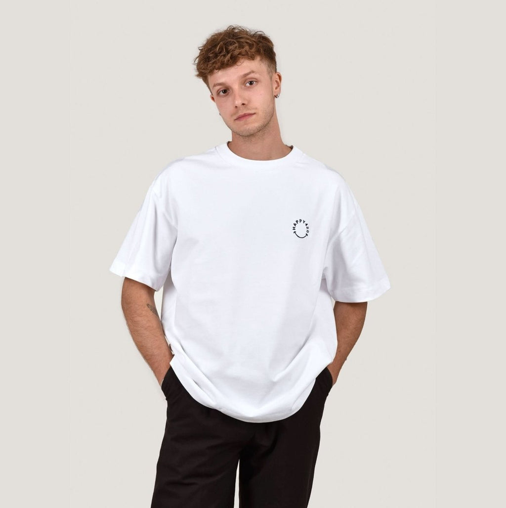 HAPPY 420 T - WHITE oversize - Merch - Hanfify®