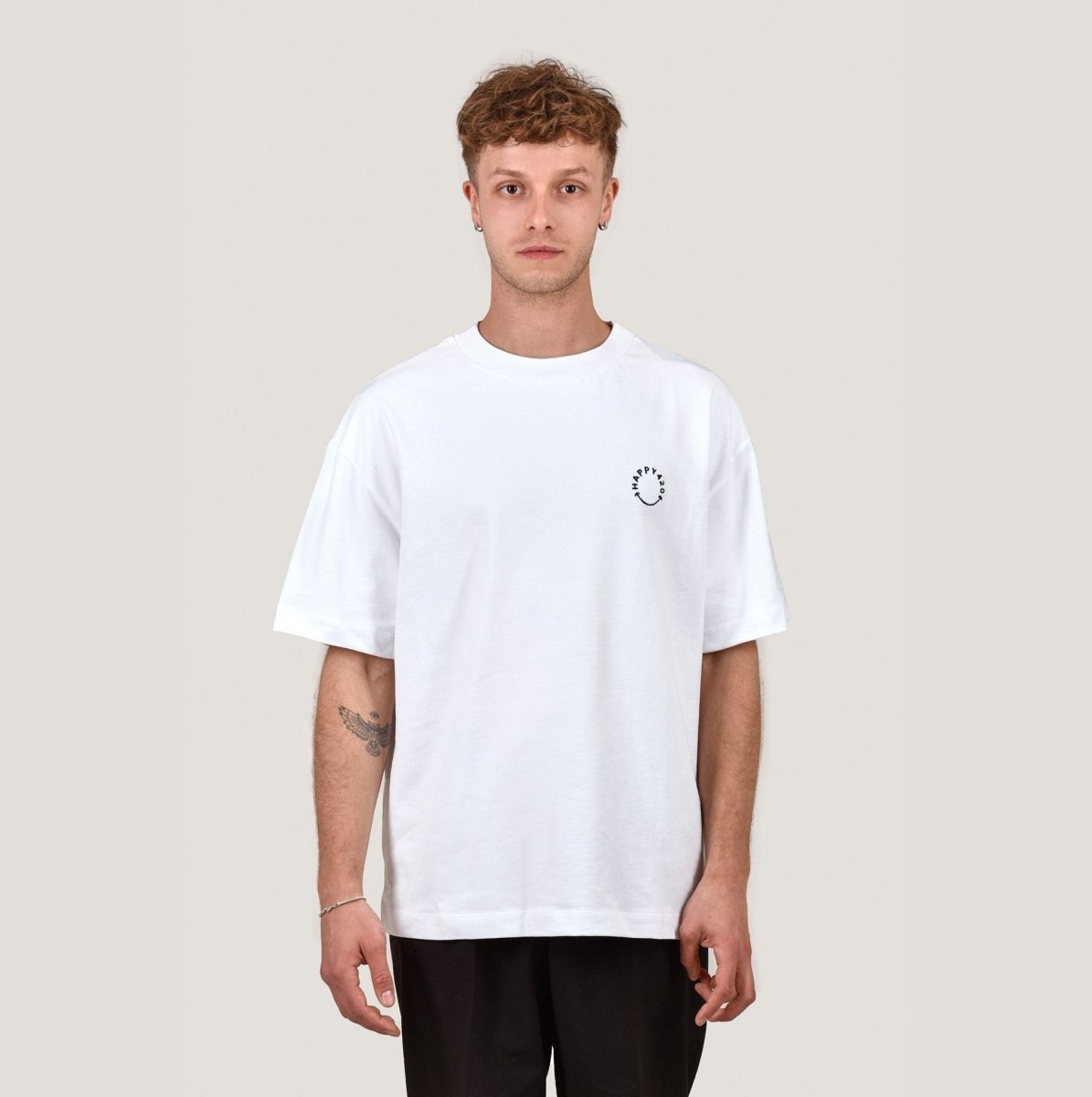HAPPY 420 T - WHITE oversize Merch XXL - Hanfify®