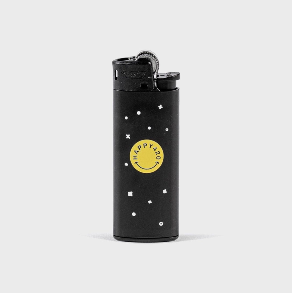 Happy420 BIC Feuerzeug - klein Headshop Black Night - Hanfify®