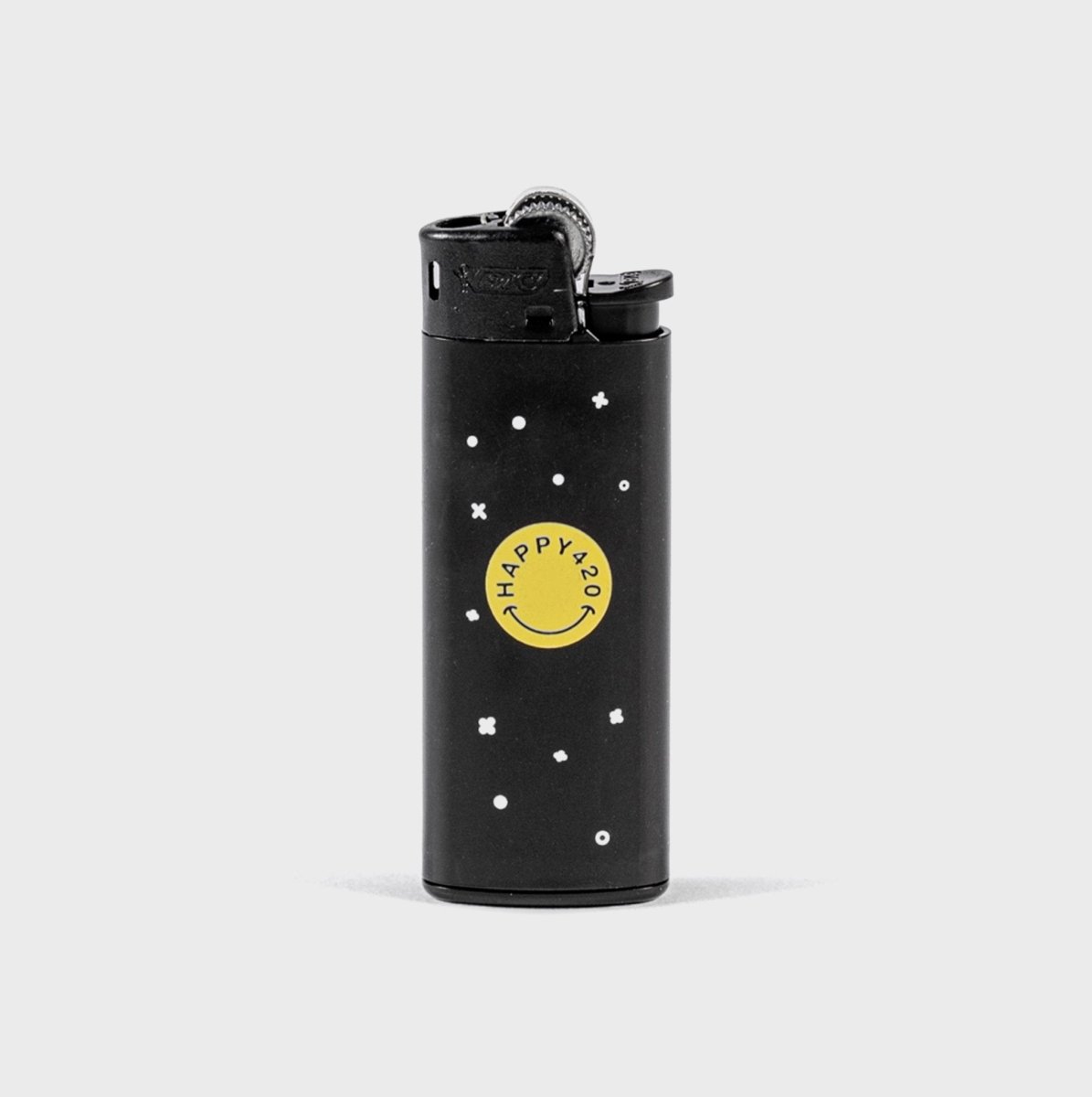 Happy420 BIC Feuerzeug - klein Headshop Black Night - Hanfify®