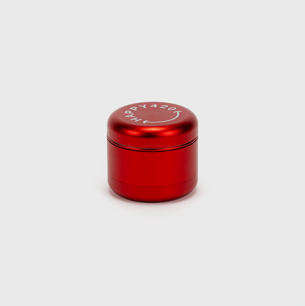 Happy420 Deluxe Quartet Grinder Headshop Red - Hanfify®