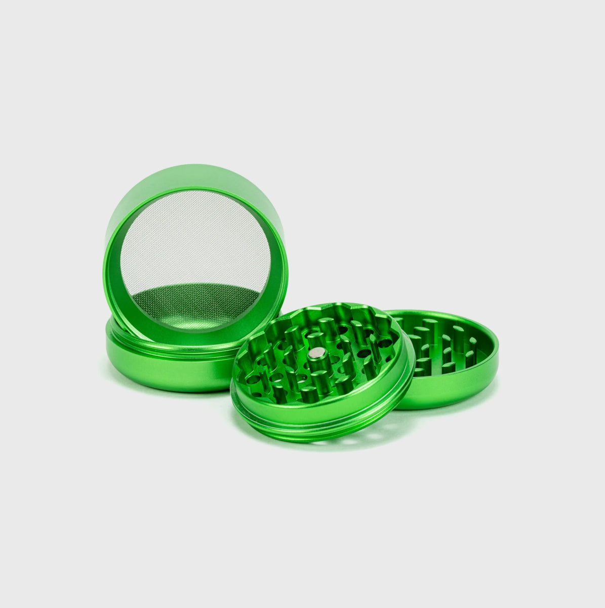 Happy420 Deluxe Quartet Grinder Headshop Red - Hanfify