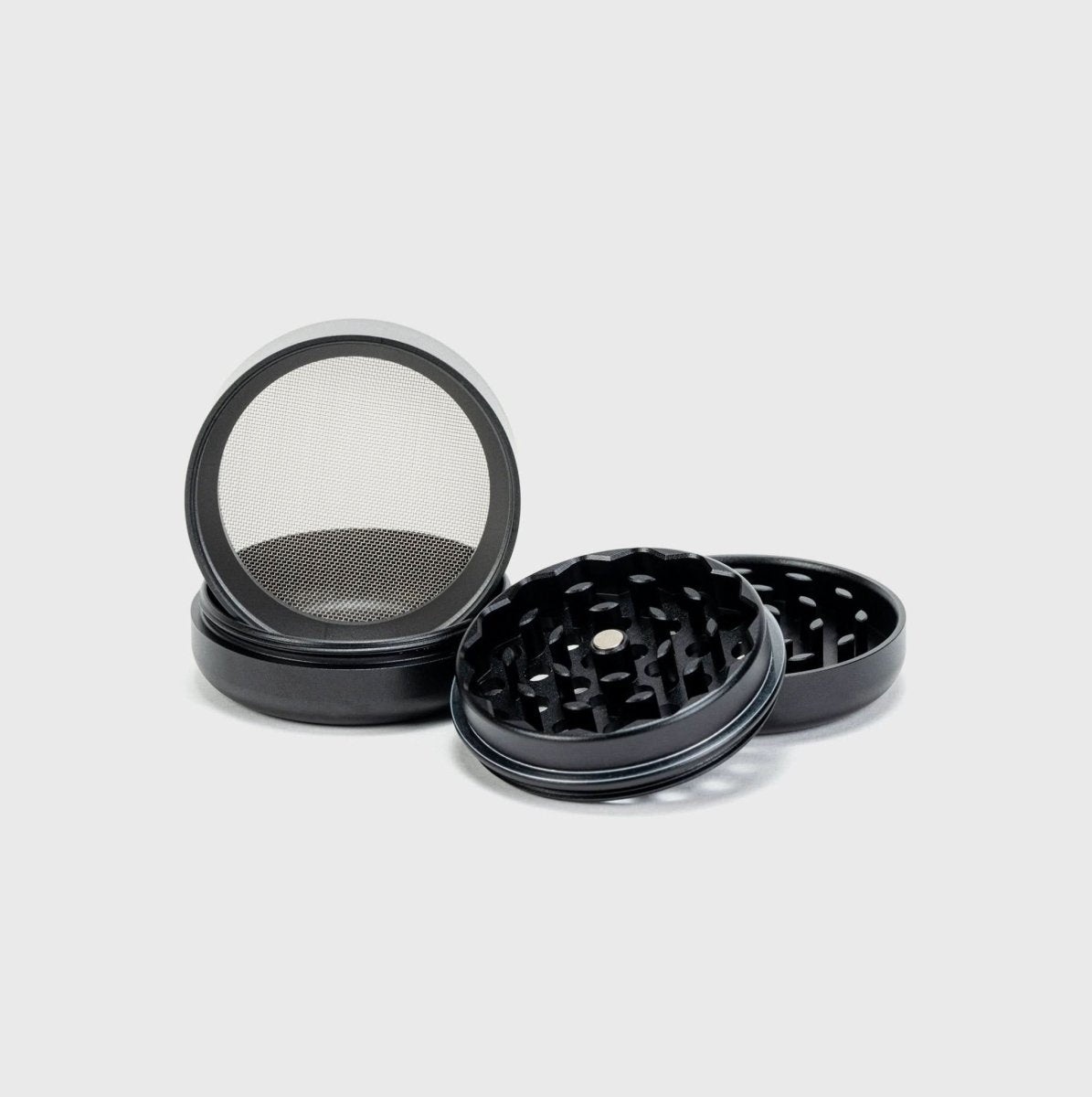 Happy420 Deluxe Quartet Grinder Headshop Red - Hanfify