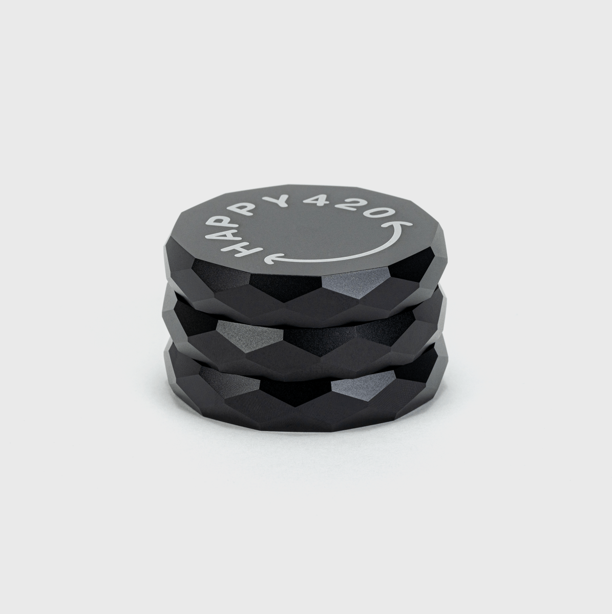 Happy420 Diamond Grinder Headshop Black - Hanfify®