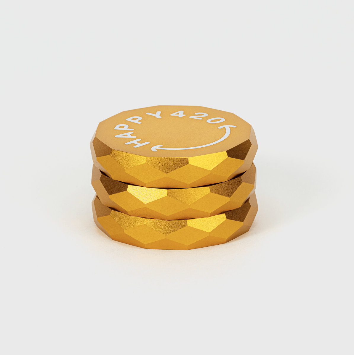 Happy420 Diamond Grinder Headshop Gold - Hanfify®