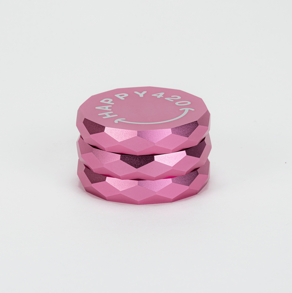 Happy420 Diamond Grinder Headshop Pink - Hanfify®